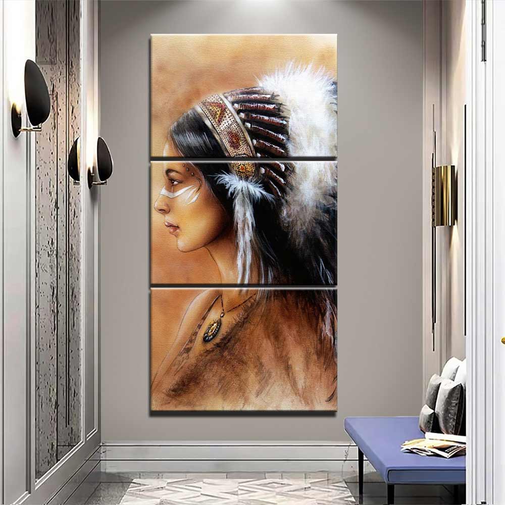toile tableaux indien far west 50x70 cm